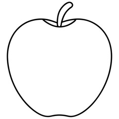Food apple  line art vector 