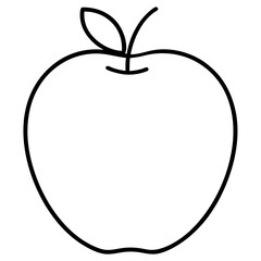 Food apple  line art vector 