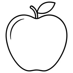 Food apple  line art vector 
