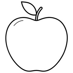 Food apple  line art vector 