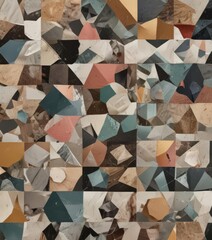 Obraz premium Geometric shapes collage template with image placeholders, perfect for abstract designs , rhombus, image