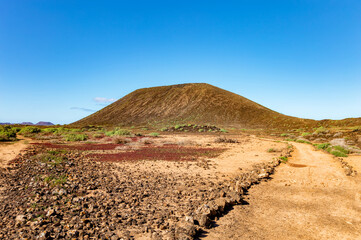 Montana de la Caldera, Island Isla de Lobos, Canary Islands, Spain, Europe.