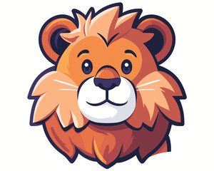 Fototapeta premium Cute lion character cartoon mascot vector illustration for your web site design
