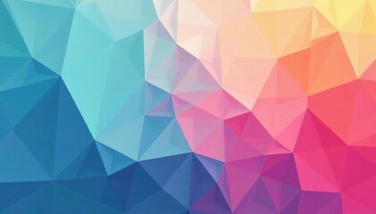 Obraz premium Abstract geometric shapes, pastel hues forming a continuous design, soft, digital, modern