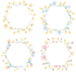 Wreaths, Meadow frame, Watercolor Birds, Butterflies, Baby Shower, Sublimation Elements, Tiny Flowers, Wedding clip art, Hand painted