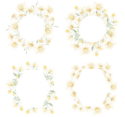Wreaths, Meadow frame, Watercolor Birds, Butterflies, Baby Shower, Sublimation Elements, Tiny Flowers, Wedding clip art, Hand painted