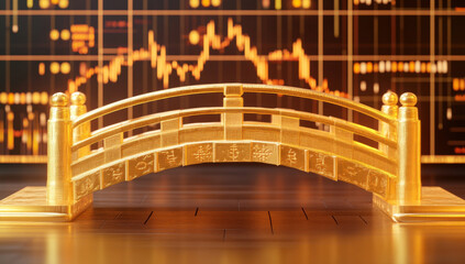 Fototapeta premium Golden Bridge of Prosperity