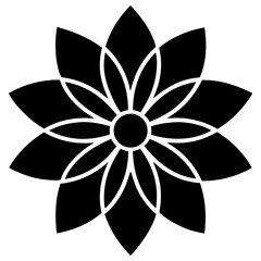  cosmos vector illustration of a flower silhouette  on white  background