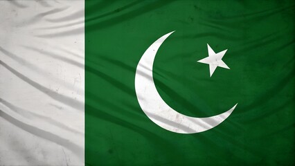 flag of pakistan in waving sceen