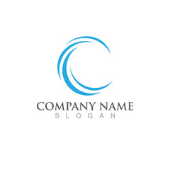  wave beach icon vector design logo