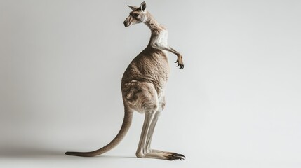 Obraz premium Kangaroo portrait against plain background
