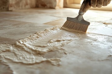 Baker preparing dough on a floured wooden table