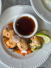 Table set with delicious Protein rich healthy food