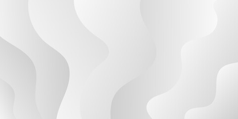 Abstract minimalistic white paper wave curve lines banner background design.
