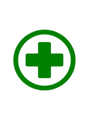 Green plus sign icon silhouette vector illustration