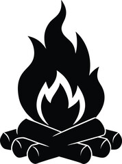 vector illustration of a burning fire