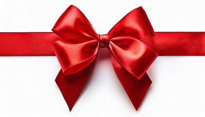 Fototapeta premium red bow isolated on white background