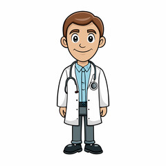 Fototapeta premium Doctor on White Background