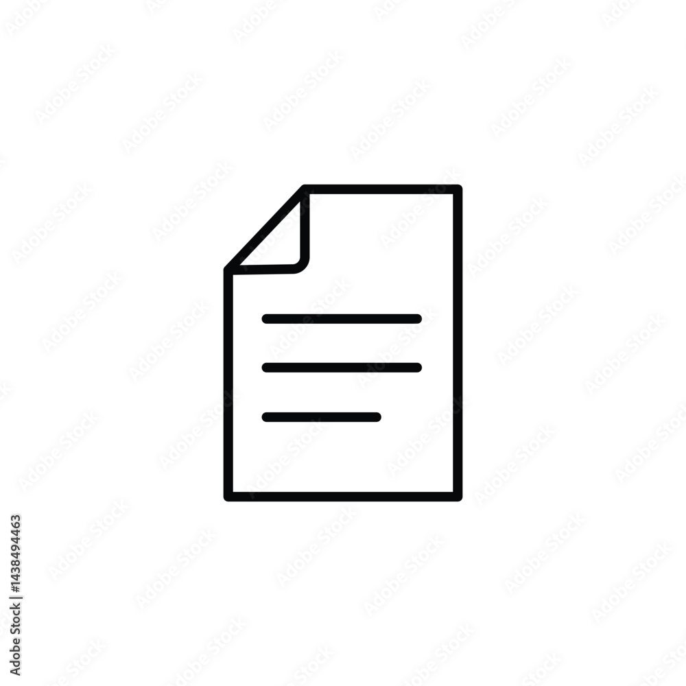 Poster document line icon. file line icon. paper icon vector on white background