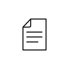 Document line icon. file line icon. paper icon vector on white background