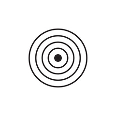 Target line icon vector isolated on white background