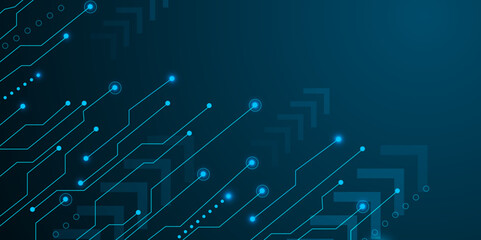Circuit technology background with hi-tech digital data connection system and computer electronic design.