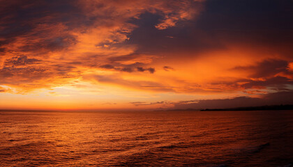 Obraz premium orange sky background