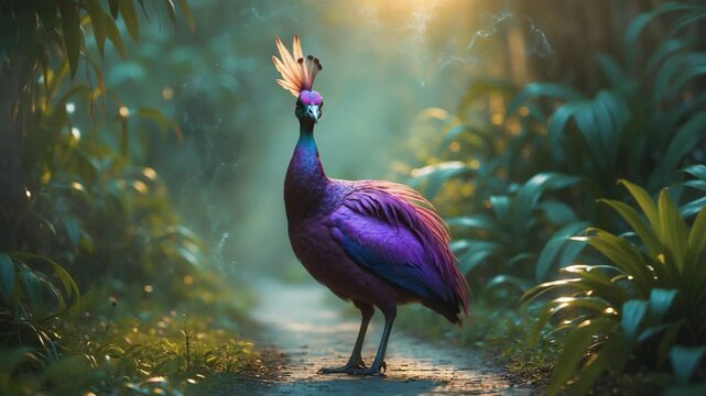 On a Path, a Purple Swamphen