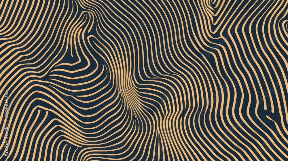 Poster abstract red and orange wavy lines on a dark background. digital art for vibrant and modern design. 