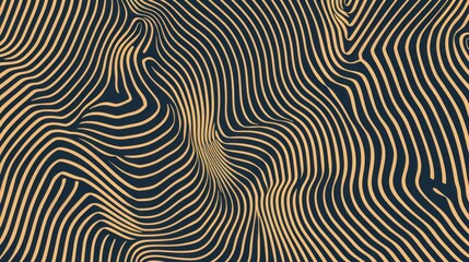 Abstract red and orange wavy lines on a dark background. Digital art for vibrant and modern design. Abstract image of digital line create wavy texture in curve line with dark background. AIG51.