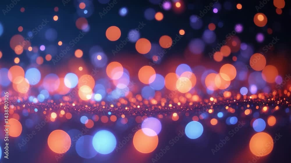 Poster abstract bokeh texture with colors. sparkling blurred lights. blurred backdrop. disco music vibrant 