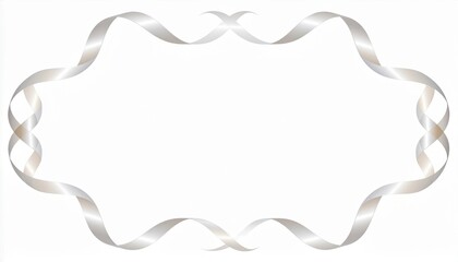 Elegant white ribbon decoration for celebrations event venue graphic design minimalist style close-up view festive concept