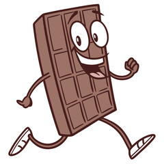 Happy Running Chocolate Bar Character