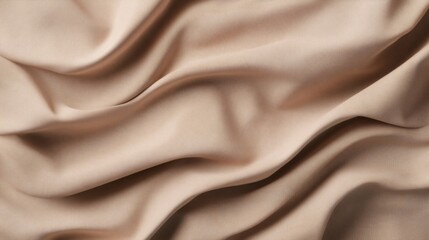 Obraz premium Soft beige fabric draped elegantly, smooth texture with subtle folds, perfect for fashion designs or interior decor.
