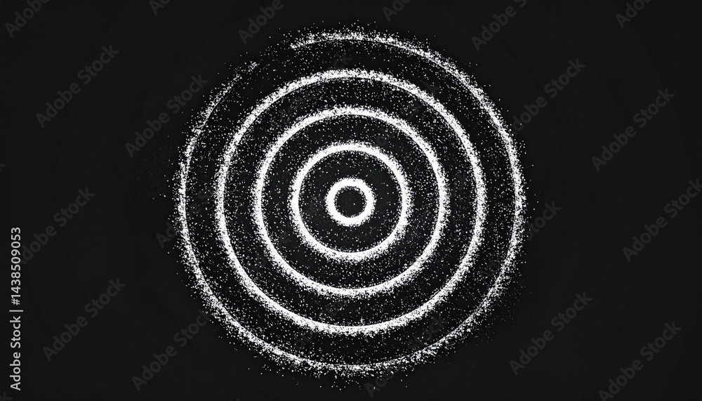 Aufkleber dynamic circular patterns digital space graphic design abstract art high contrast modern aesthetics