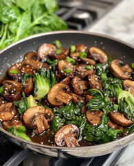 Scrumptious Mushroom Stir-Fry with Spinach