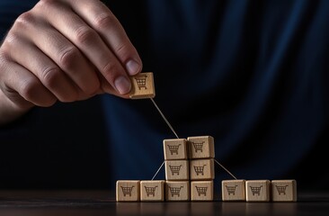 Fototapeta premium Building a digital shopping empire