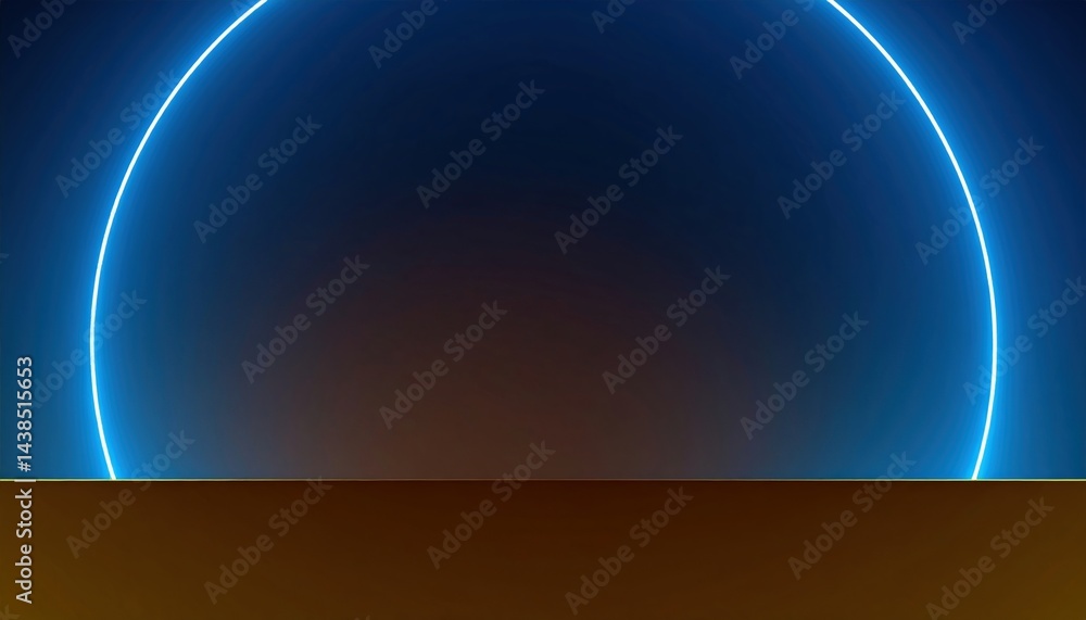 Poster illuminated horizon line digital landscape abstract design gradient background minimalist viewpoint 