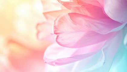 Fototapeta premium Delicate flower petals in soft pastel tones botanical image fine art serene background close-up view nature aesthetics