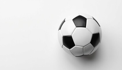 Obraz premium Overhead view of pristine white football against pure white backdrop , victory, overhead, pure white