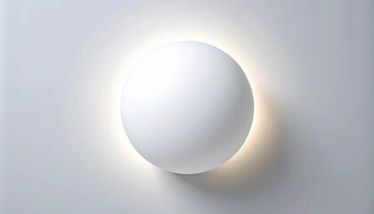 Illuminating minimalism white sphere light fixture modern interior design concept soft glow aesthetic ambiance