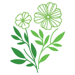 Single line flower design. Botanical art print. Minimalist floral pattern. Hand drawn flowers. Contemporary cushion cover.