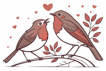birds on a branch
