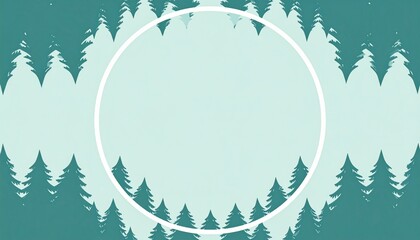 Creative forest graphic design featuring circular shapes and green color palette for nature enthusiasts