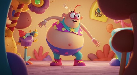 Fototapeta premium cartoon character funny