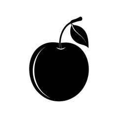 plum vector silhouette
