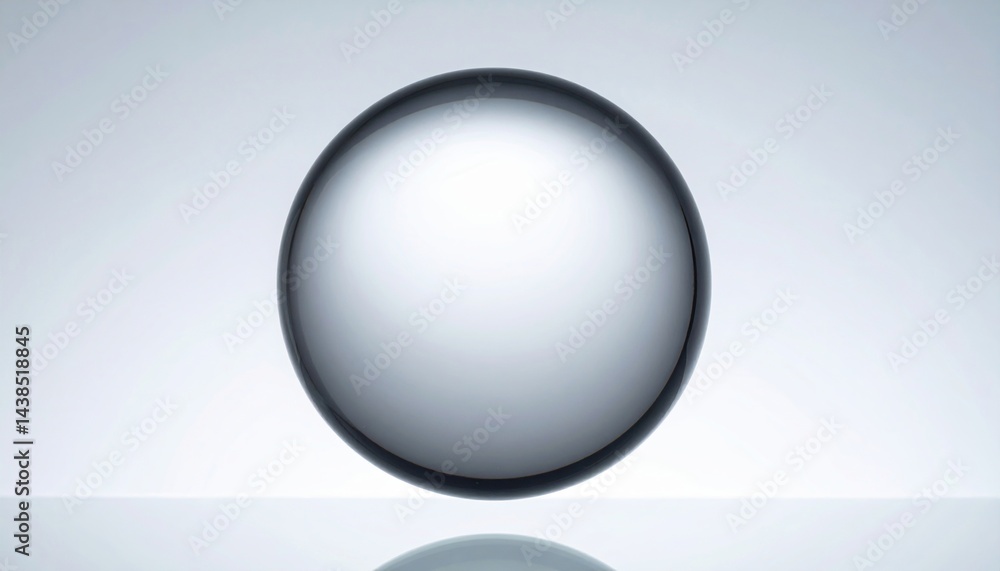 Poster dynamic metallic sphere rotation in minimalistic studio setting art and design focus modern aestheti
