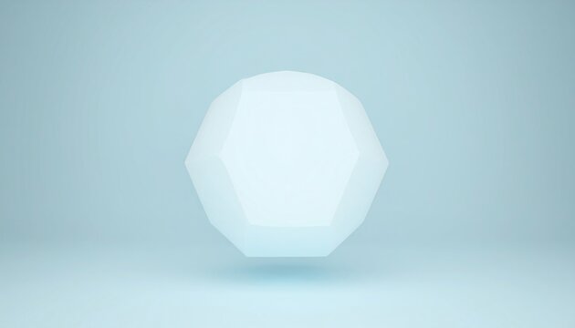 Dynamic geometric animation displaying a white octagonal shape virtual studio 3d animation minimalistic environment close-up view visual design concept