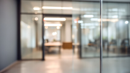 Dynamic business meeting space modern office blurred interior bright environment professional atmosphere