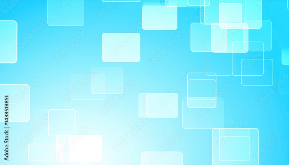 Poster dynamic abstract design with soft blue background graphic elements digital art modern aesthetic mini
